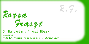 rozsa fraszt business card